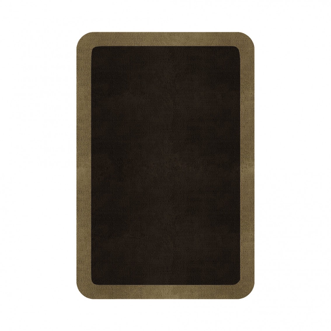 BORDER ATELIER DARK BROWN ROUNDED EDGE AREA RUG BORDER ATELIER DARK BROWN ROUNDED EDGE AREA RUG