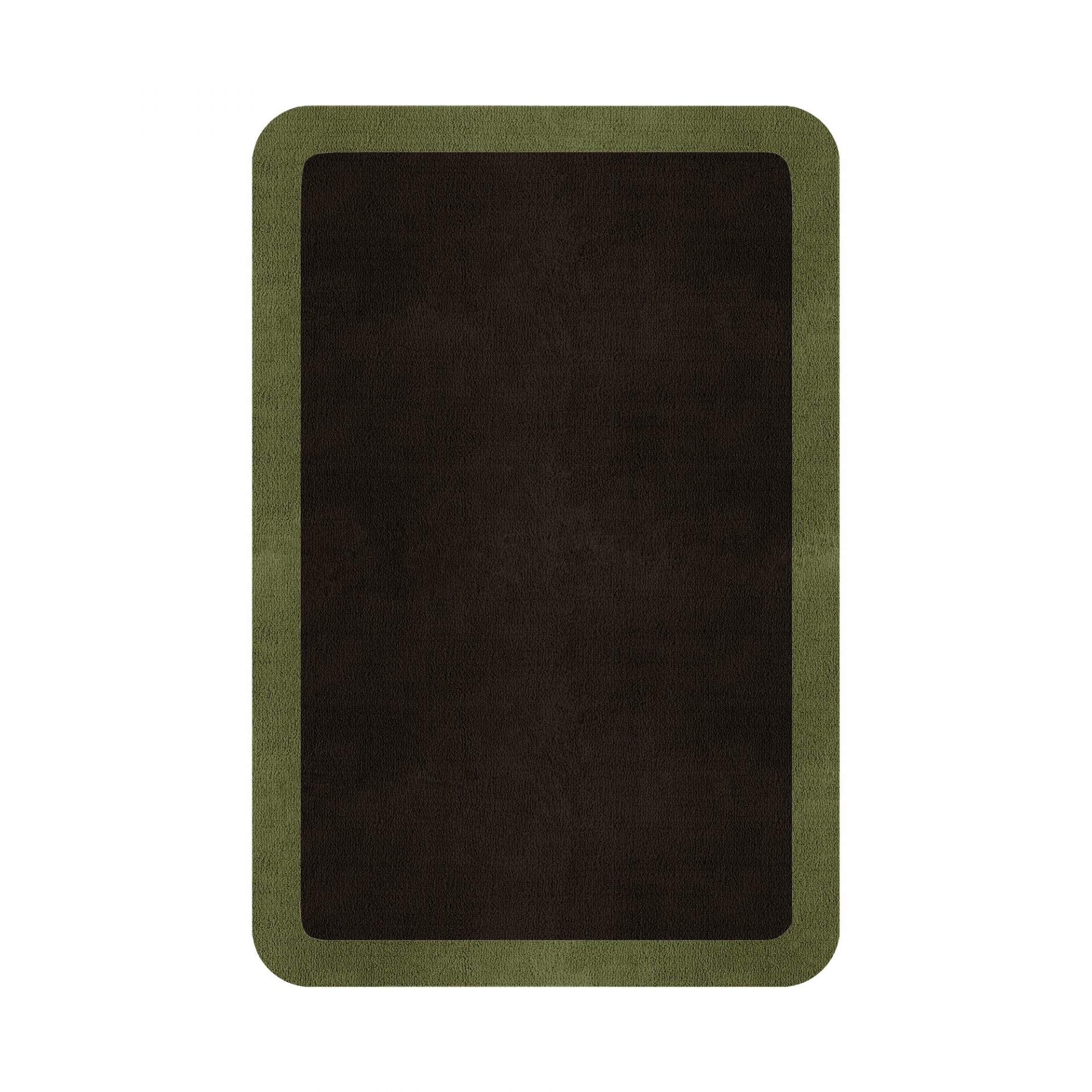 BORDER ATELIER DARK BROWN ROUNDED EDGE AREA RUG