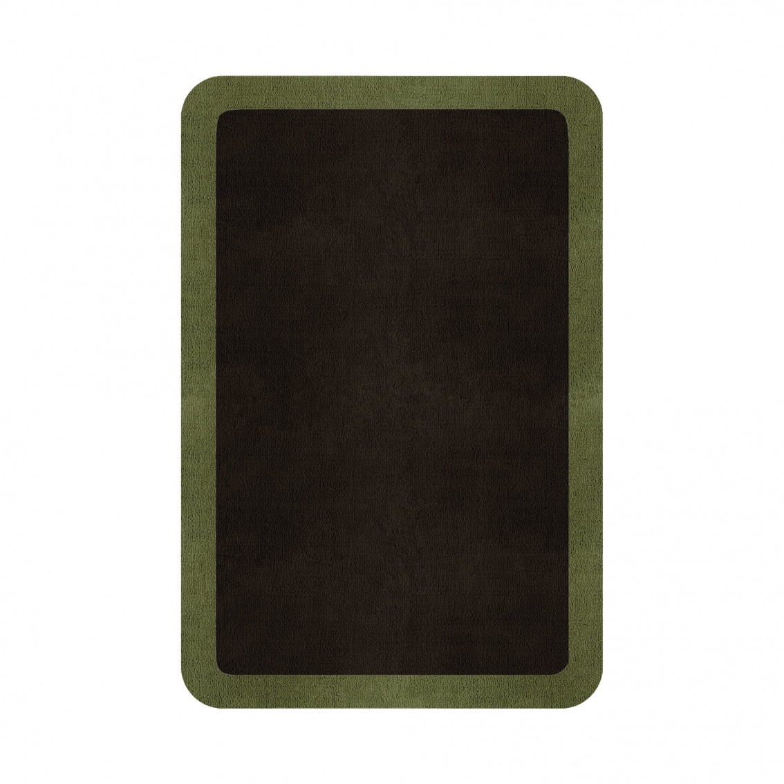 BORDER ATELIER DARK BROWN ROUNDED EDGE AREA RUG BORDER ATELIER DARK BROWN ROUNDED EDGE AREA RUG