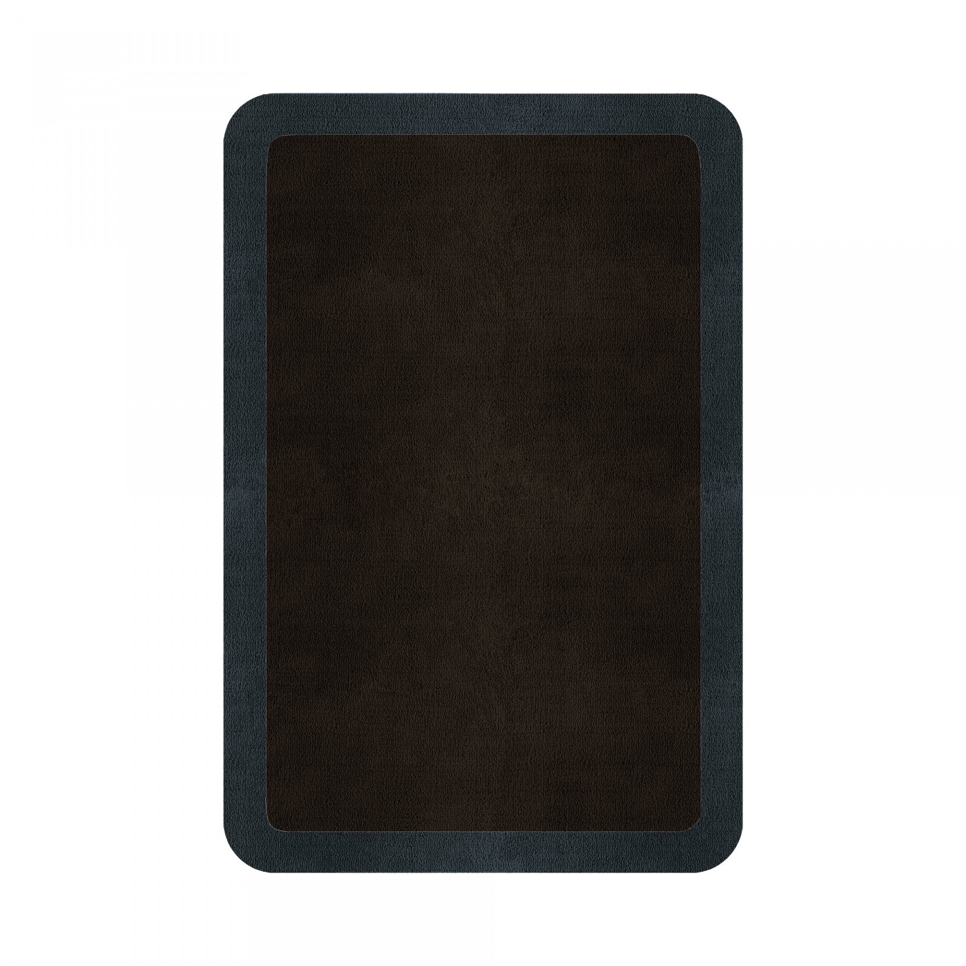 BORDER ATELIER DARK BROWN ROUNDED EDGE AREA RUG