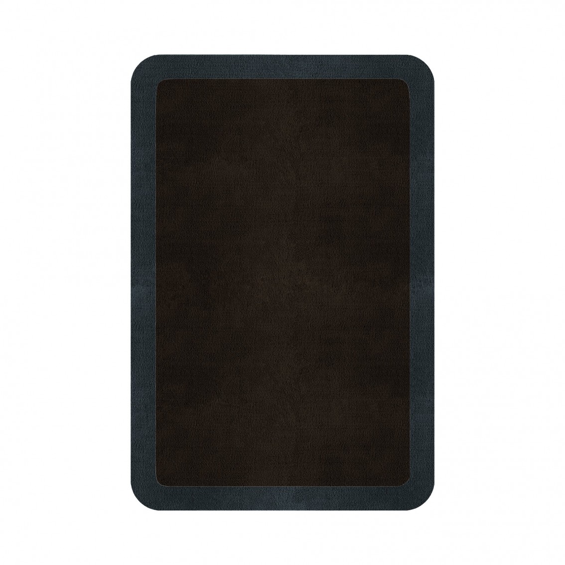 BORDER ATELIER DARK BROWN ROUNDED EDGE AREA RUG