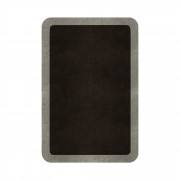 BORDER ATELIER DARK BROWN ROUNDED EDGE AREA RUG