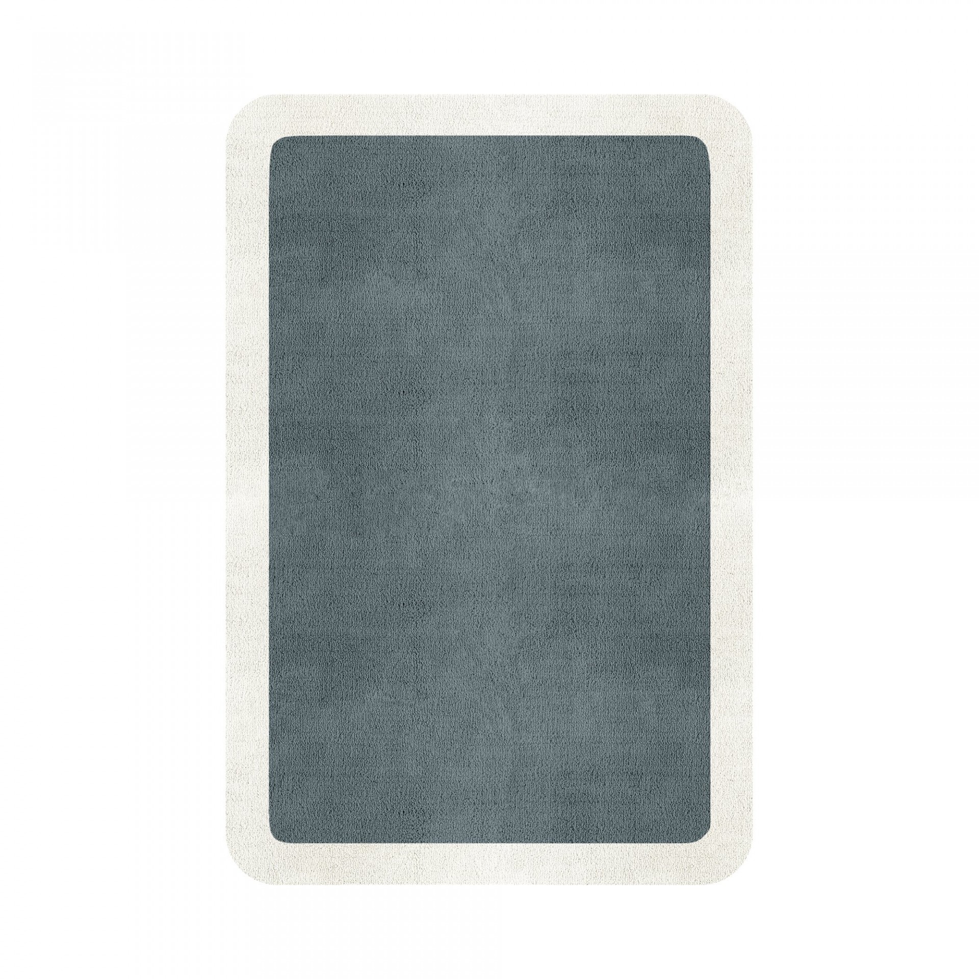 BORDER ATELIER DUSTY BLUE ROUNDED EDGE AREA RUG