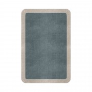 BORDER ATELIER DUSTY BLUE ROUNDED EDGE AREA RUG BORDER ATELIER DUSTY BLUE ROUNDED EDGE AREA RUG