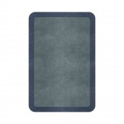 BORDER ATELIER DUSTY BLUE ROUNDED EDGE AREA RUG BORDER ATELIER DUSTY BLUE ROUNDED EDGE AREA RUG