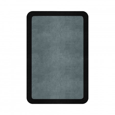 BORDER ATELIER DUSTY BLUE ROUNDED EDGE AREA RUG