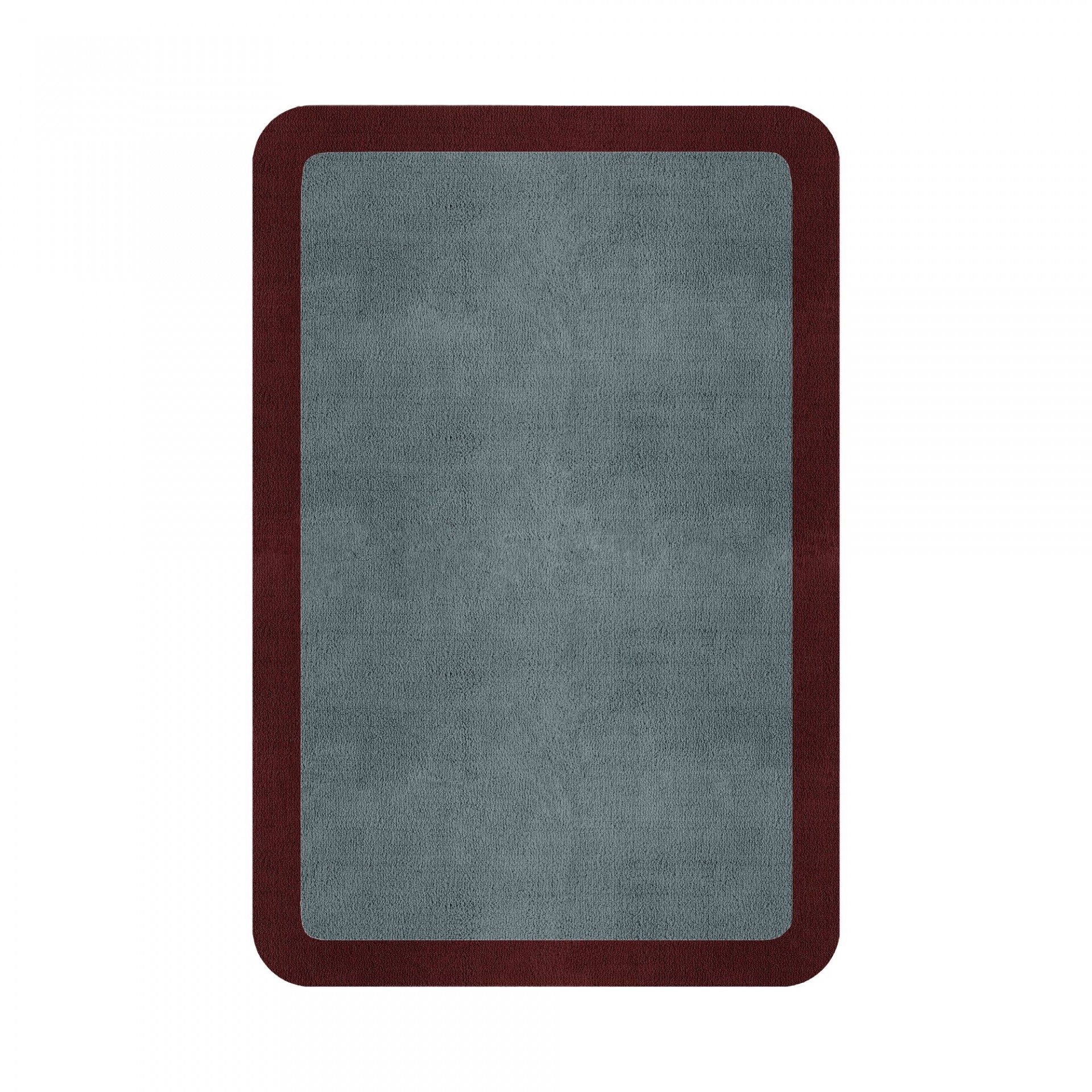BORDER ATELIER DUSTY BLUE ROUNDED EDGE AREA RUG