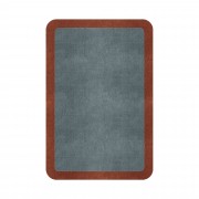 BORDER ATELIER DUSTY BLUE ROUNDED EDGE AREA RUG