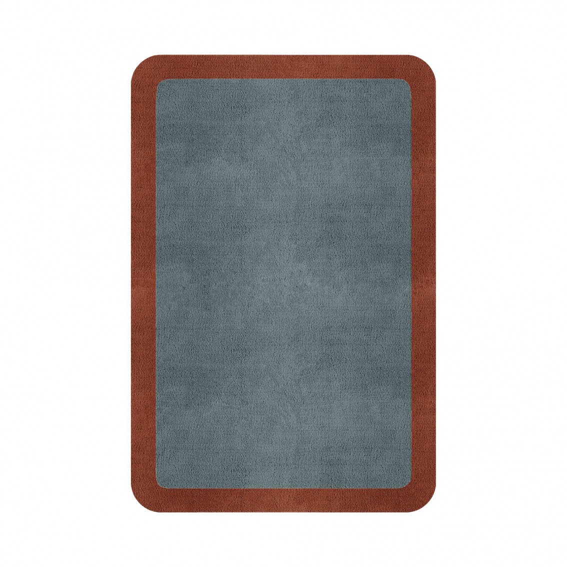 BORDER ATELIER DUSTY BLUE ROUNDED EDGE AREA RUG