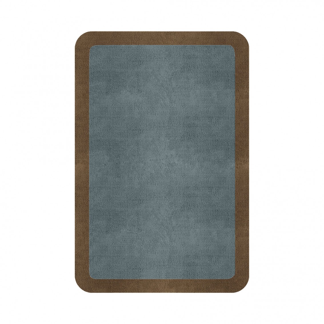 BORDER ATELIER DUSTY BLUE ROUNDED EDGE AREA RUG