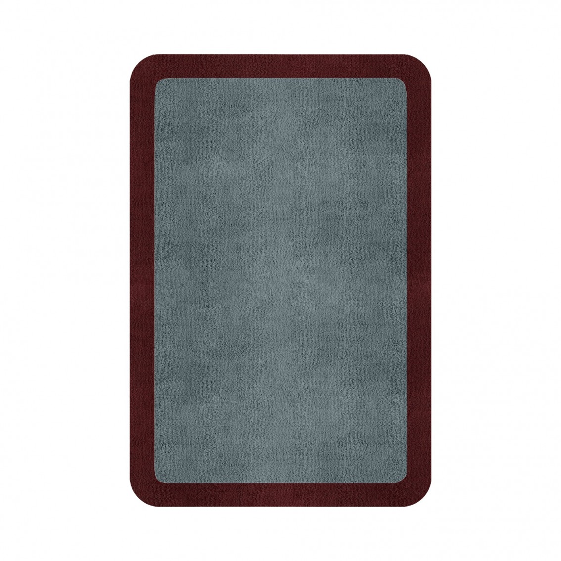 BORDER ATELIER DUSTY BLUE ROUNDED EDGE AREA RUG BORDER ATELIER DUSTY BLUE ROUNDED EDGE AREA RUG