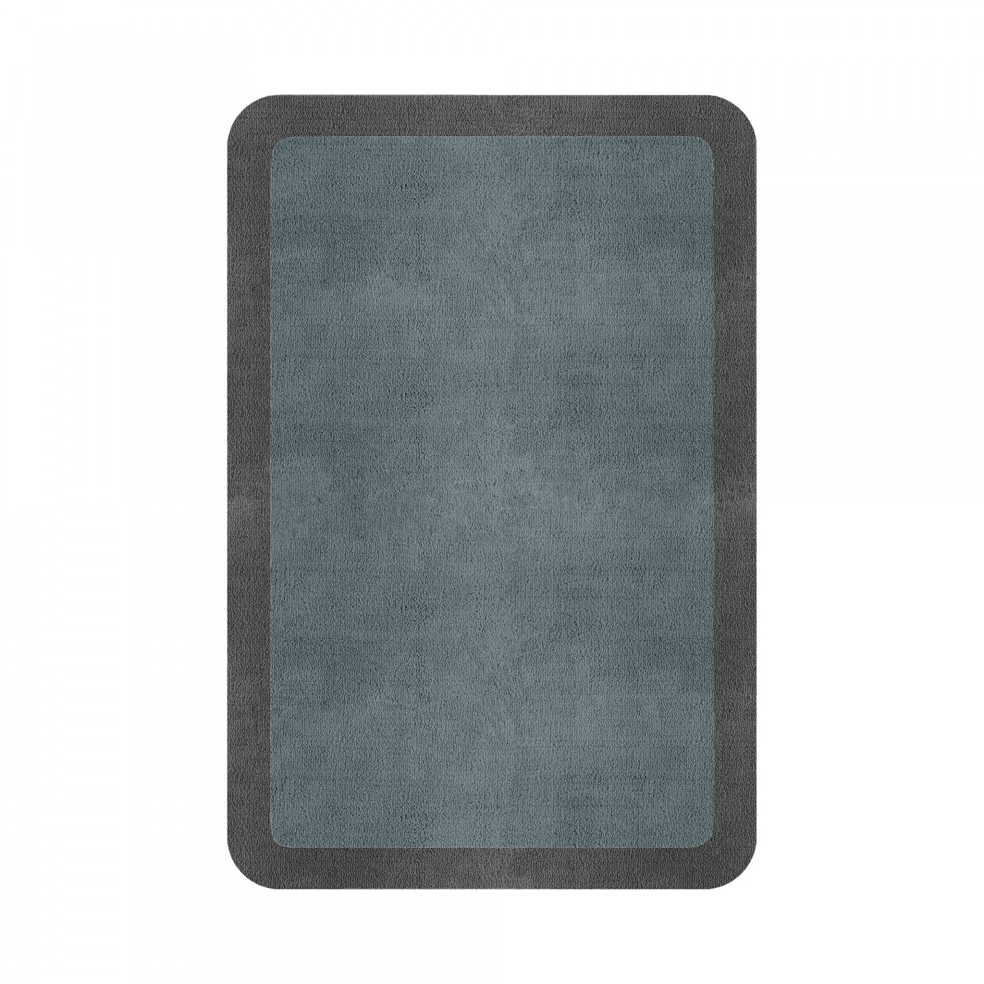 BORDER ATELIER DUSTY BLUE ROUNDED EDGE AREA RUG