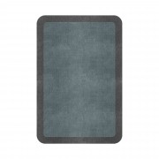BORDER ATELIER DUSTY BLUE ROUNDED EDGE AREA RUG