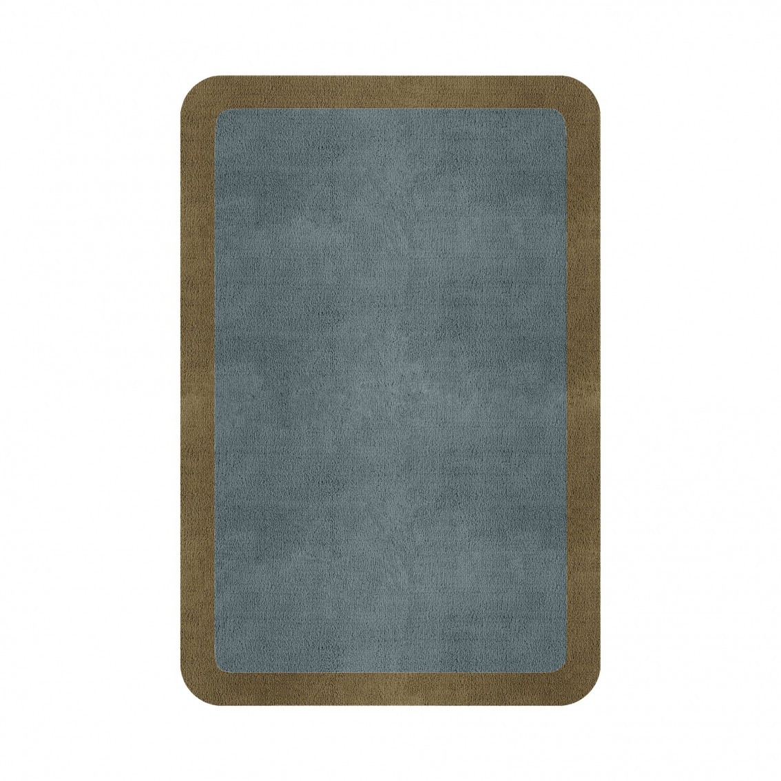 BORDER ATELIER DUSTY BLUE ROUNDED EDGE AREA RUG BORDER ATELIER DUSTY BLUE ROUNDED EDGE AREA RUG