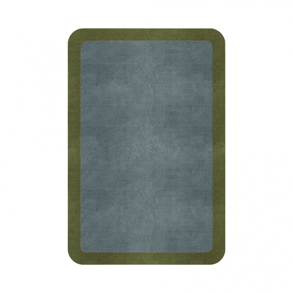 BORDER ATELIER DUSTY BLUE ROUNDED EDGE AREA RUG BORDER ATELIER DUSTY BLUE ROUNDED EDGE AREA RUG