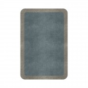 BORDER ATELIER DUSTY BLUE ROUNDED EDGE AREA RUG BORDER ATELIER DUSTY BLUE ROUNDED EDGE AREA RUG