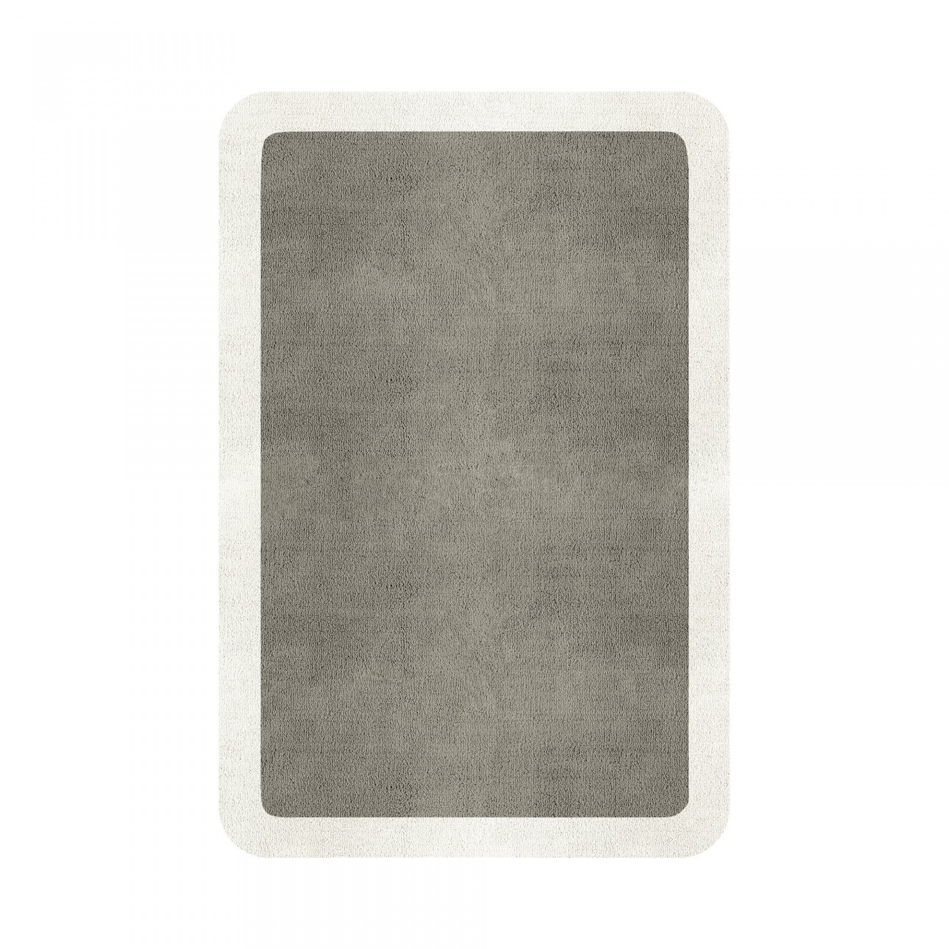 BORDER ATELIER PALE STONE ROUNDED EDGE AREA RUG