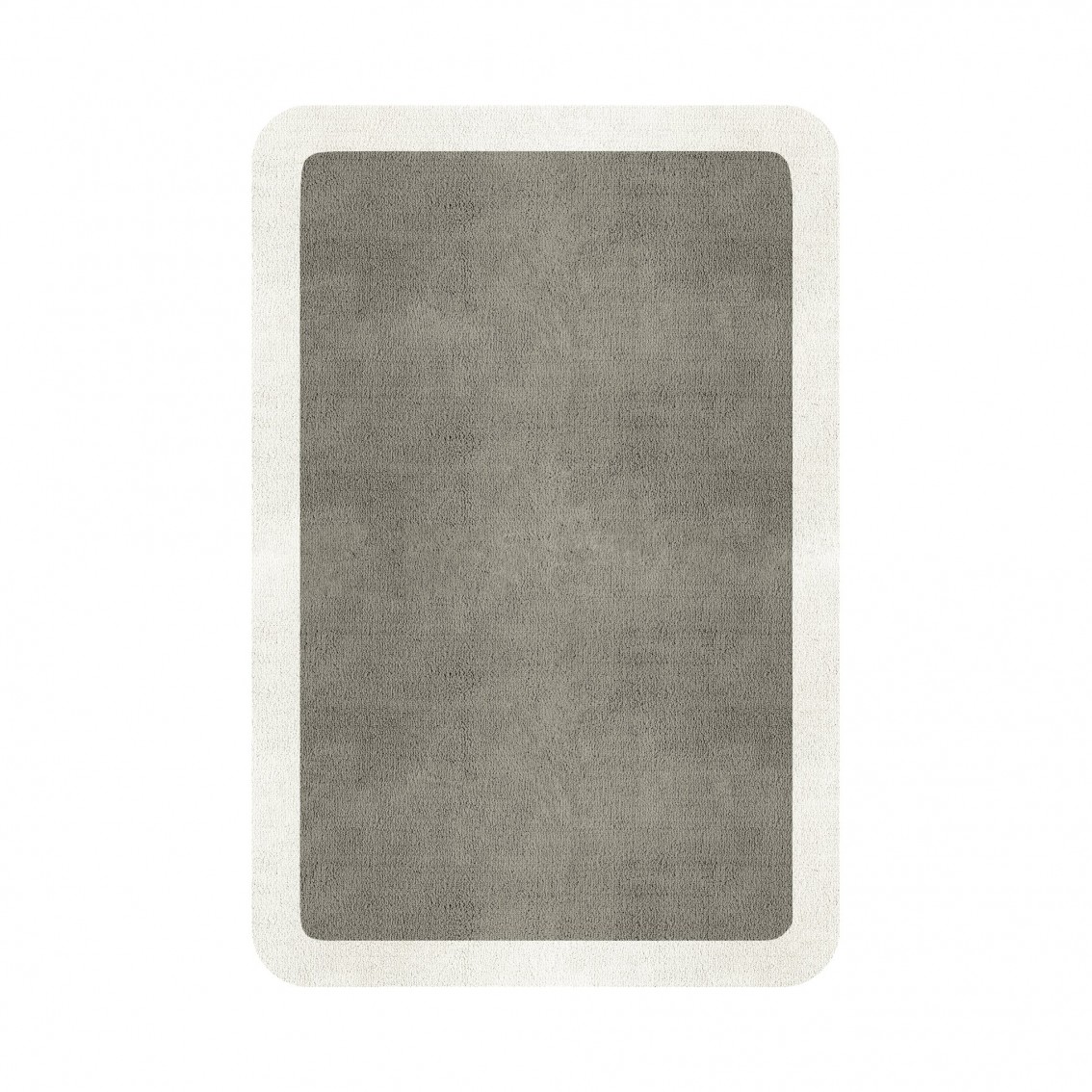 BORDER ATELIER PALE STONE ROUNDED EDGE AREA RUG