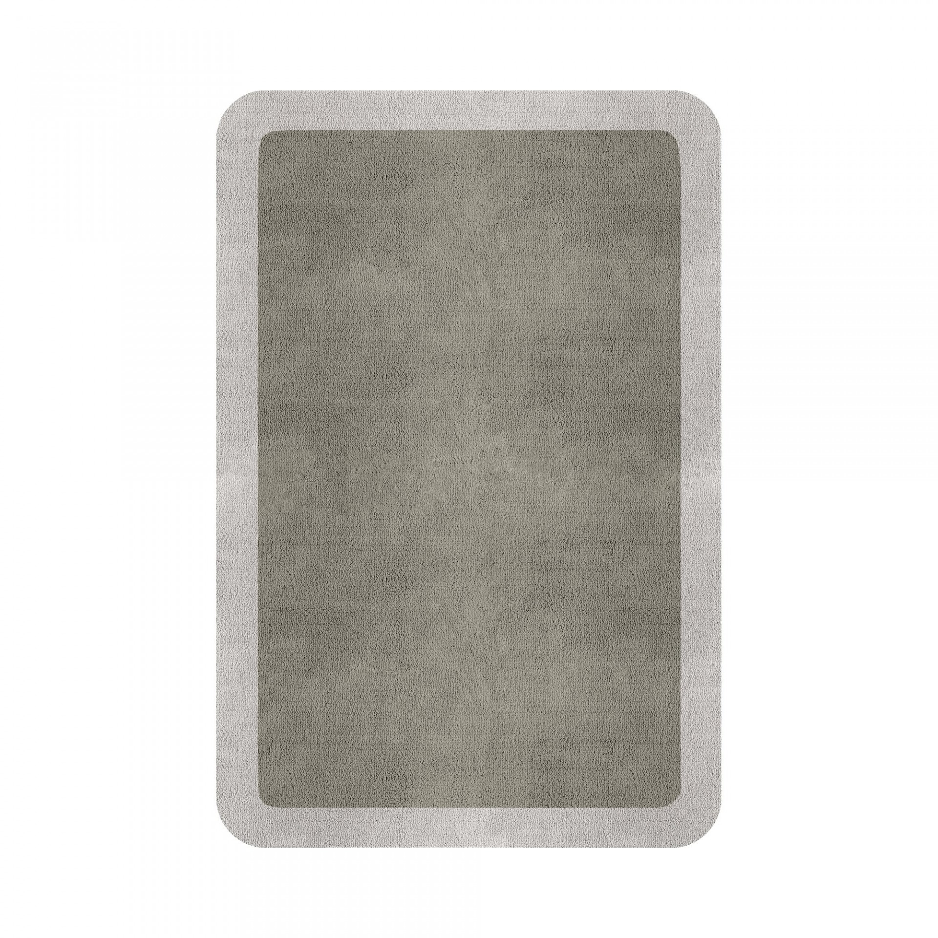 BORDER ATELIER PALE STONE ROUNDED EDGE AREA RUG
