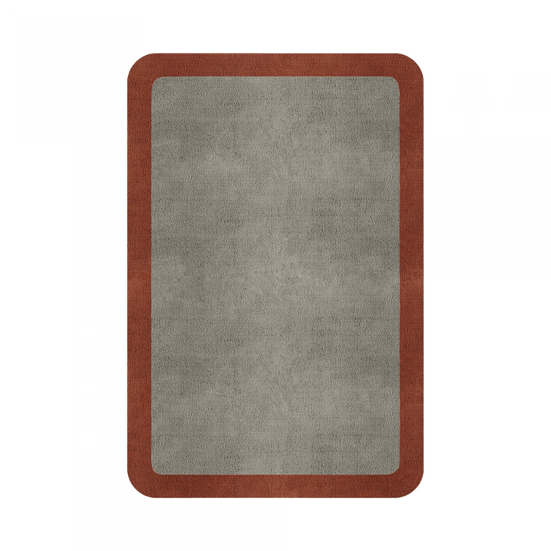 BORDER ATELIER PALE STONE ROUNDED EDGE AREA RUG