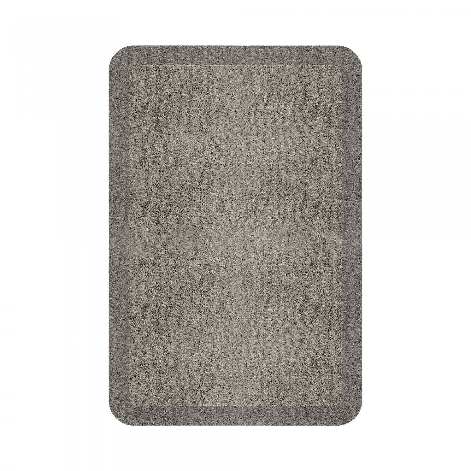 BORDER ATELIER PALE STONE ROUNDED EDGE AREA RUG