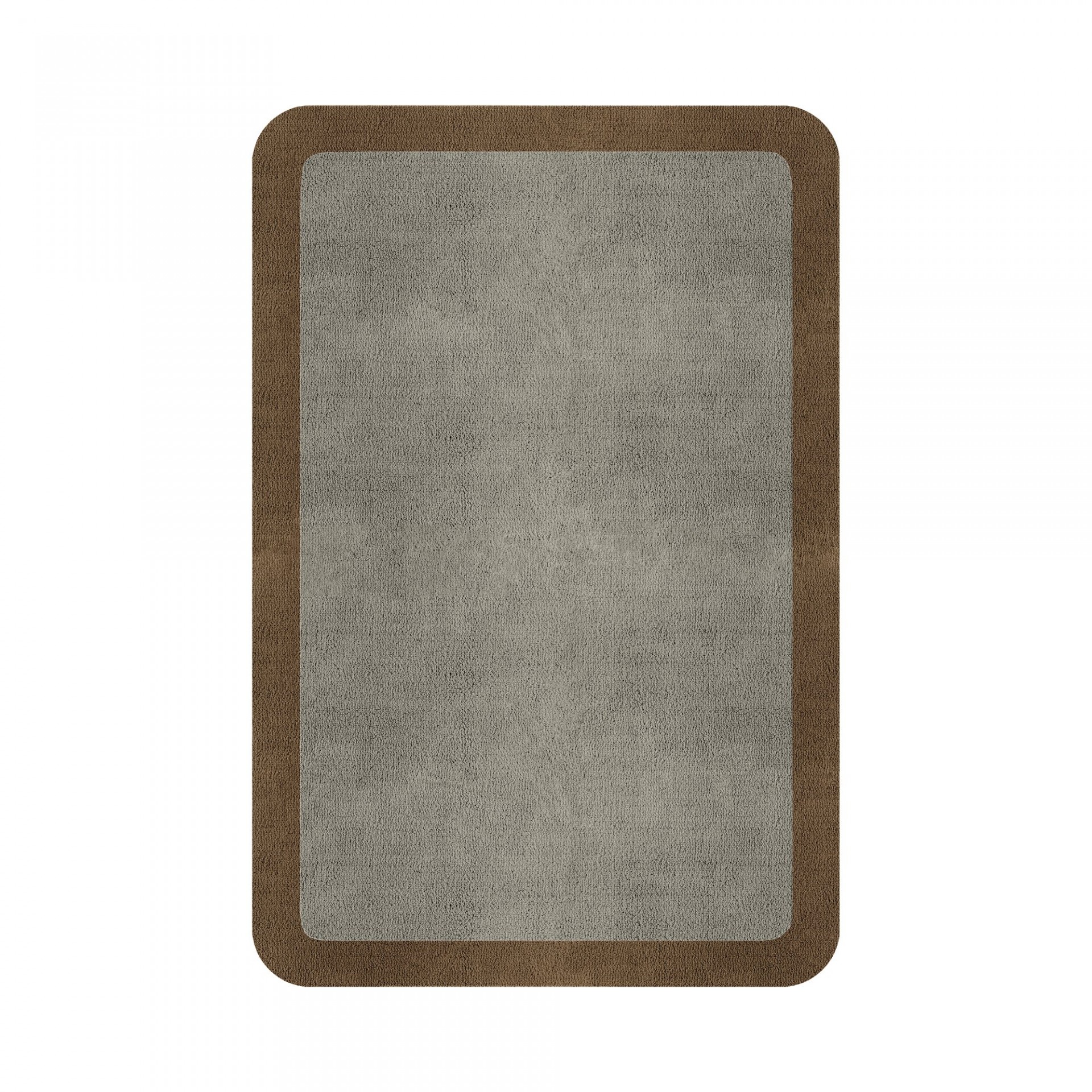 BORDER ATELIER PALE STONE ROUNDED EDGE AREA RUG