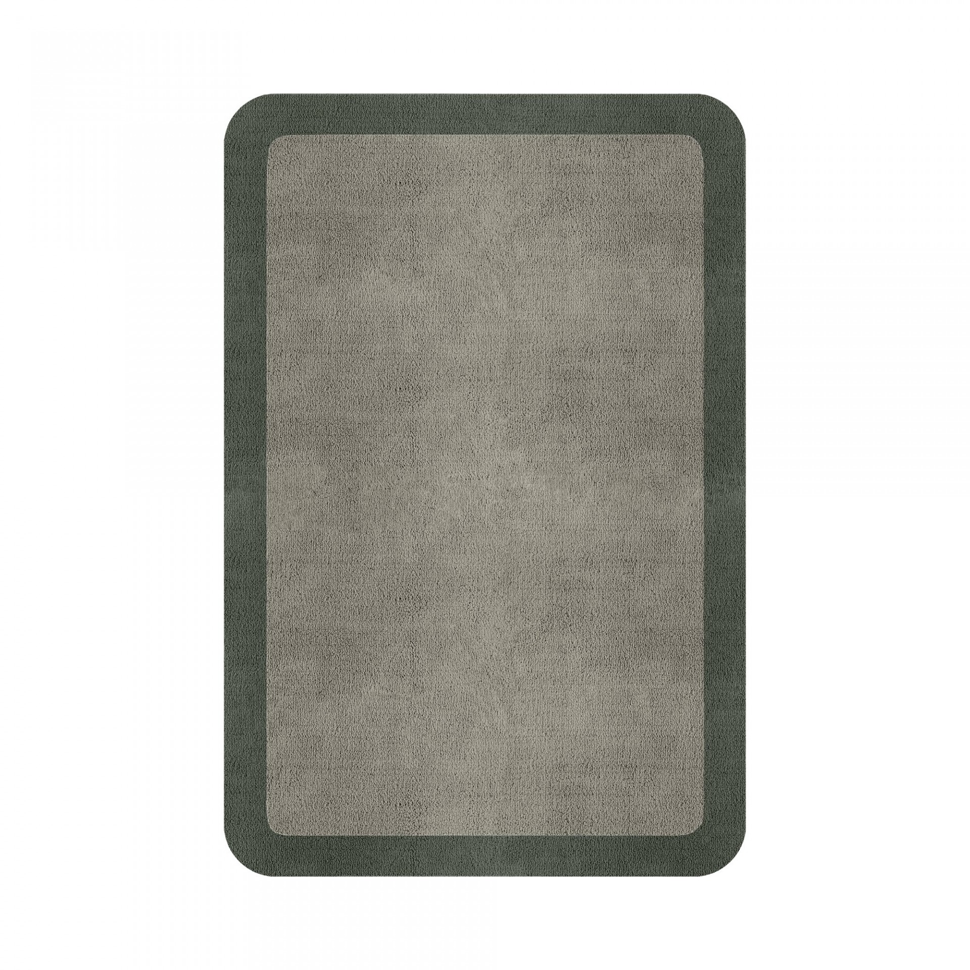 BORDER ATELIER PALE STONE ROUNDED EDGE AREA RUG