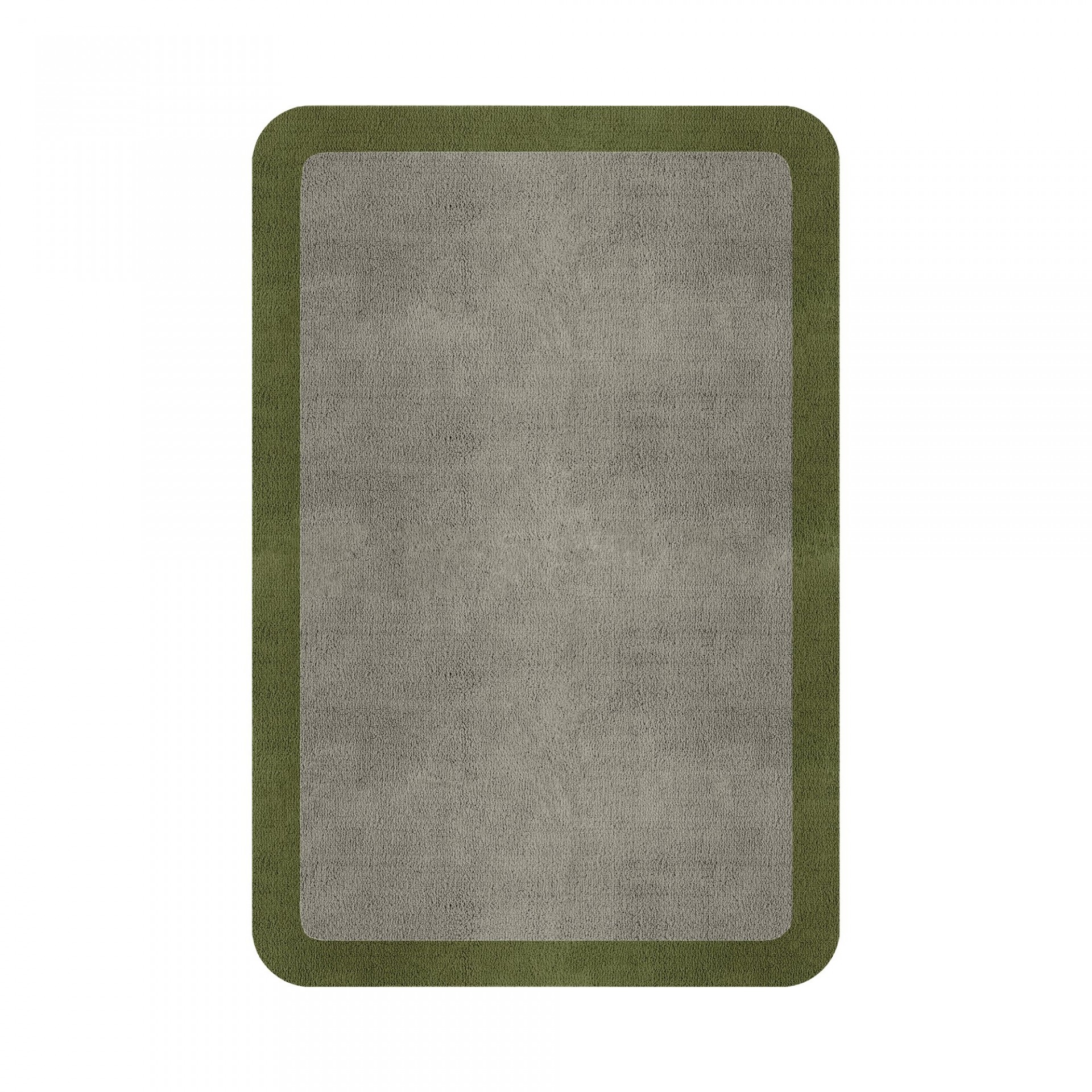 BORDER ATELIER PALE STONE ROUNDED EDGE AREA RUG