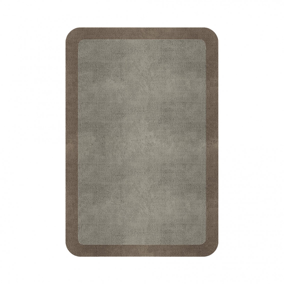BORDER ATELIER PALE STONE ROUNDED EDGE AREA RUG