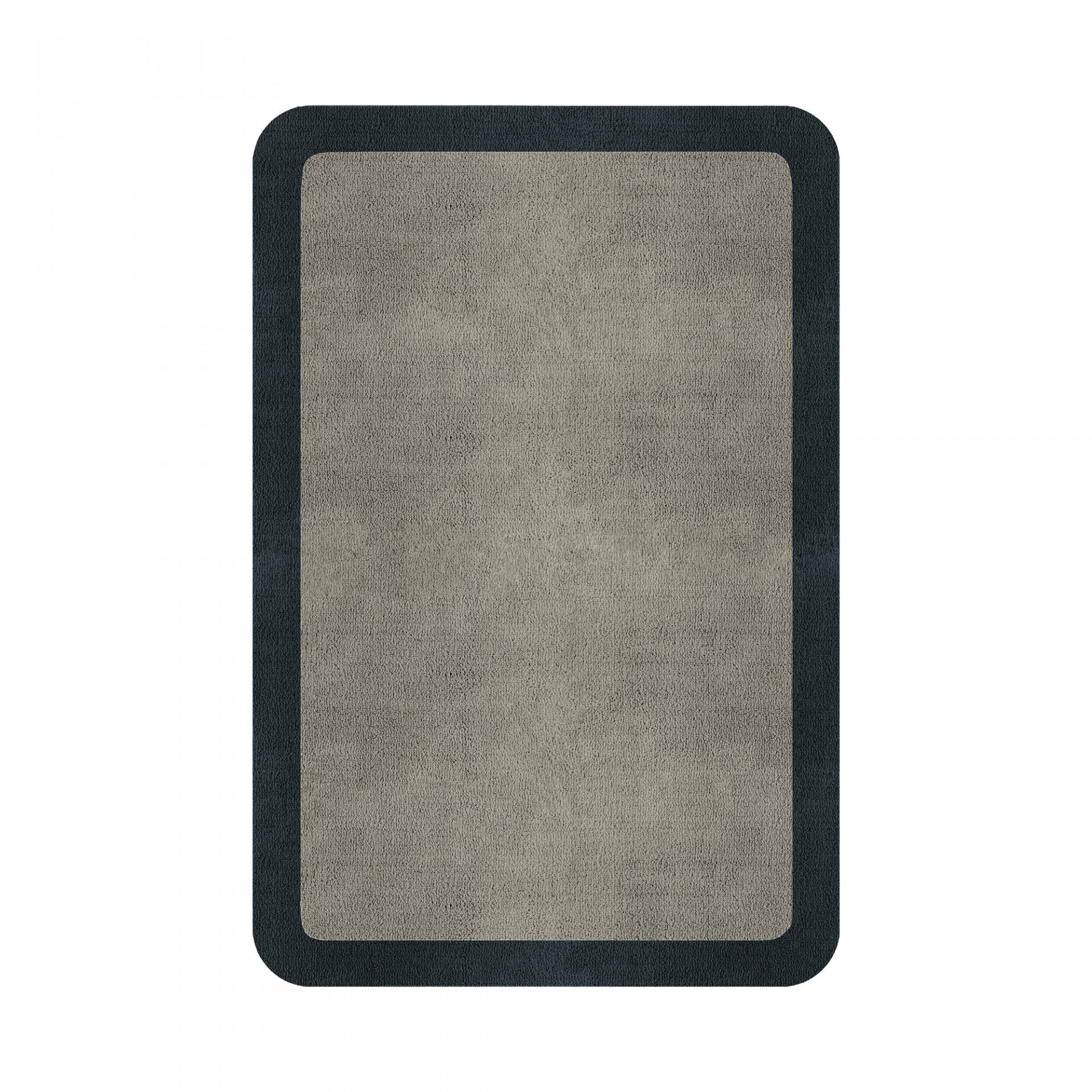 BORDER ATELIER PALE STONE ROUNDED EDGE AREA RUG