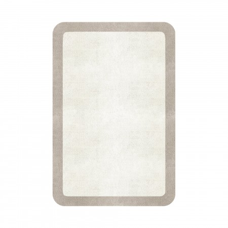BORDER ATELIER SNOW ROUNDED EDGE AREA RUG BORDER ATELIER SNOW ROUNDED EDGE AREA RUG