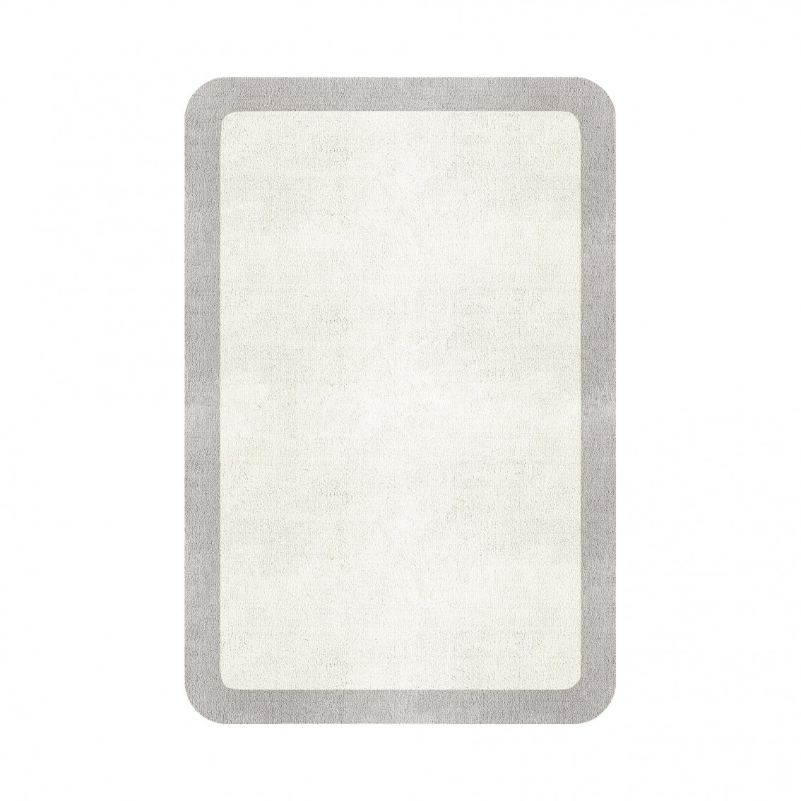 BORDER ATELIER SNOW ROUNDED EDGE AREA RUG BORDER ATELIER SNOW ROUNDED EDGE AREA RUG