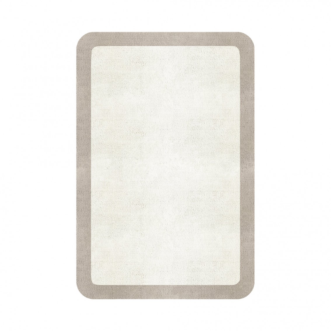 BORDER ATELIER SNOW ROUNDED EDGE AREA RUG BORDER ATELIER SNOW ROUNDED EDGE AREA RUG