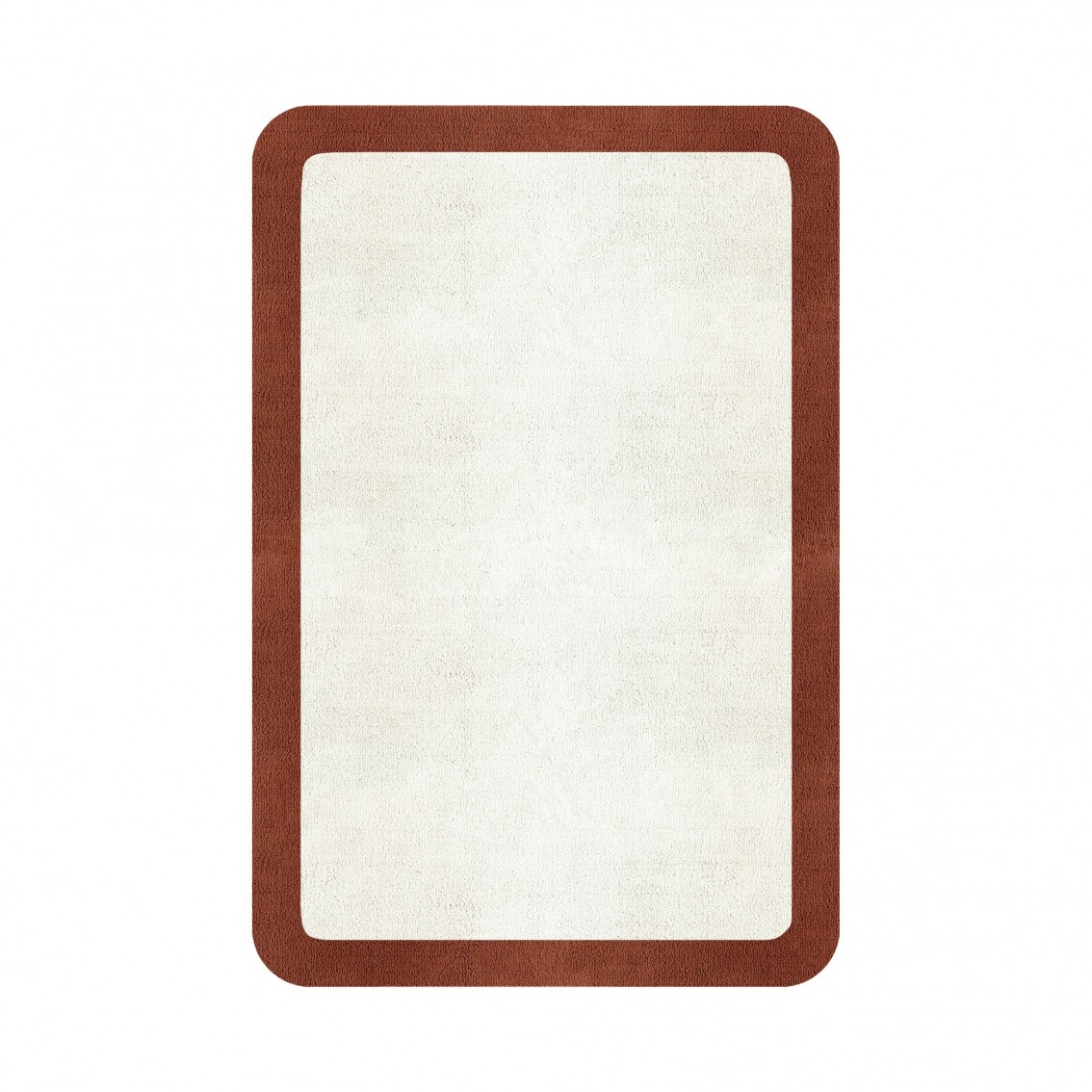 BORDER ATELIER SNOW ROUNDED EDGE AREA RUG BORDER ATELIER SNOW ROUNDED EDGE AREA RUG