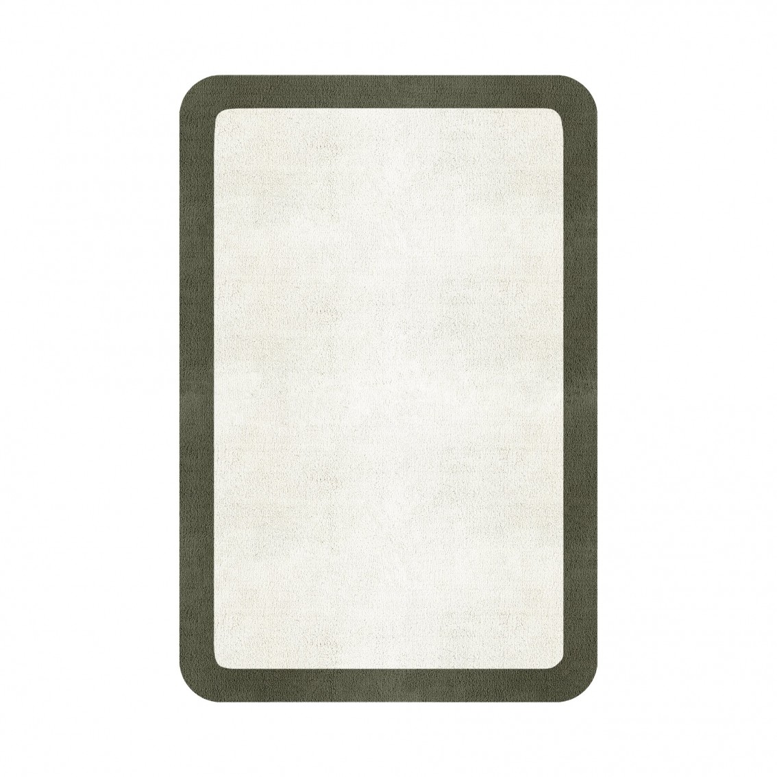 BORDER ATELIER SNOW ROUNDED EDGE AREA RUG BORDER ATELIER SNOW ROUNDED EDGE AREA RUG