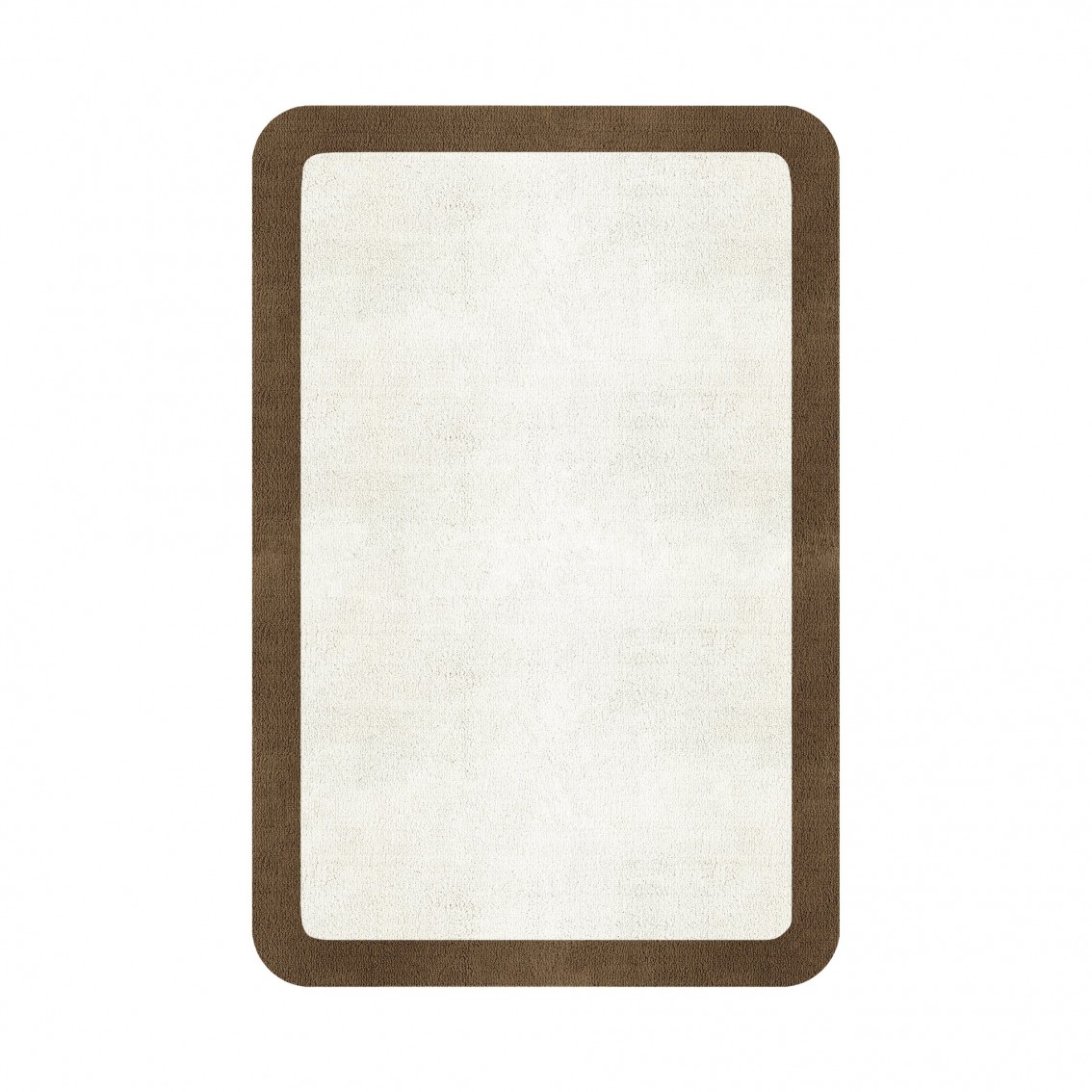 BORDER ATELIER SNOW ROUNDED EDGE AREA RUG BORDER ATELIER SNOW ROUNDED EDGE AREA RUG