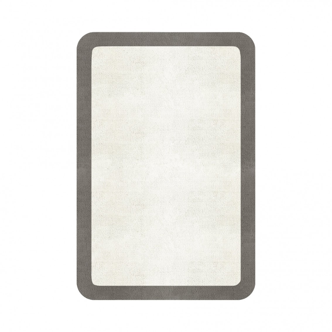BORDER ATELIER SNOW ROUNDED EDGE AREA RUG BORDER ATELIER SNOW ROUNDED EDGE AREA RUG