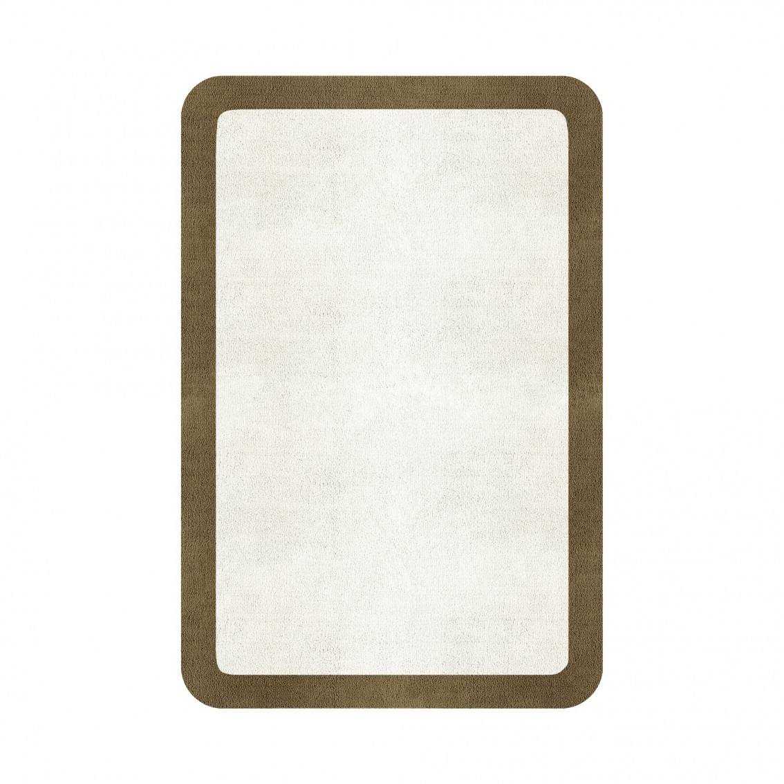 BORDER ATELIER SNOW ROUNDED EDGE AREA RUG BORDER ATELIER SNOW ROUNDED EDGE AREA RUG