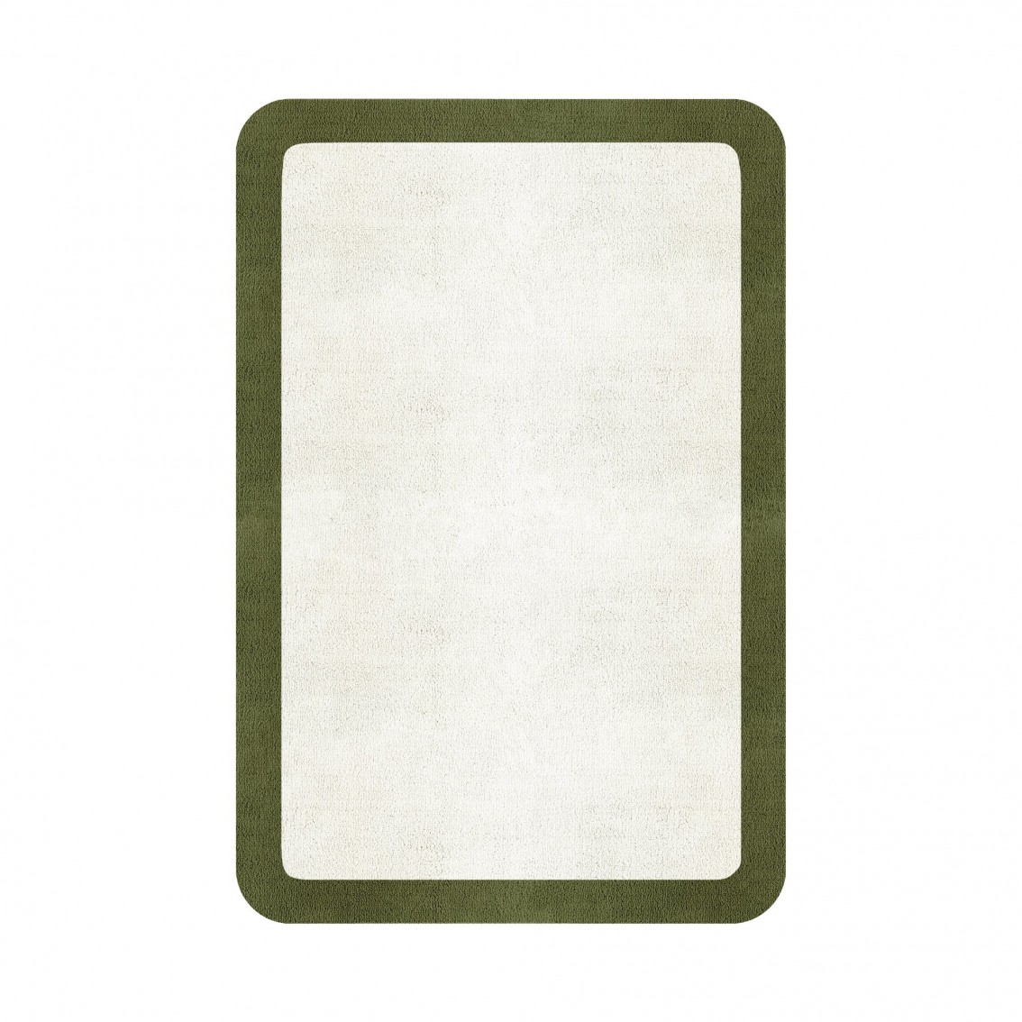 BORDER ATELIER SNOW ROUNDED EDGE AREA RUG BORDER ATELIER SNOW ROUNDED EDGE AREA RUG