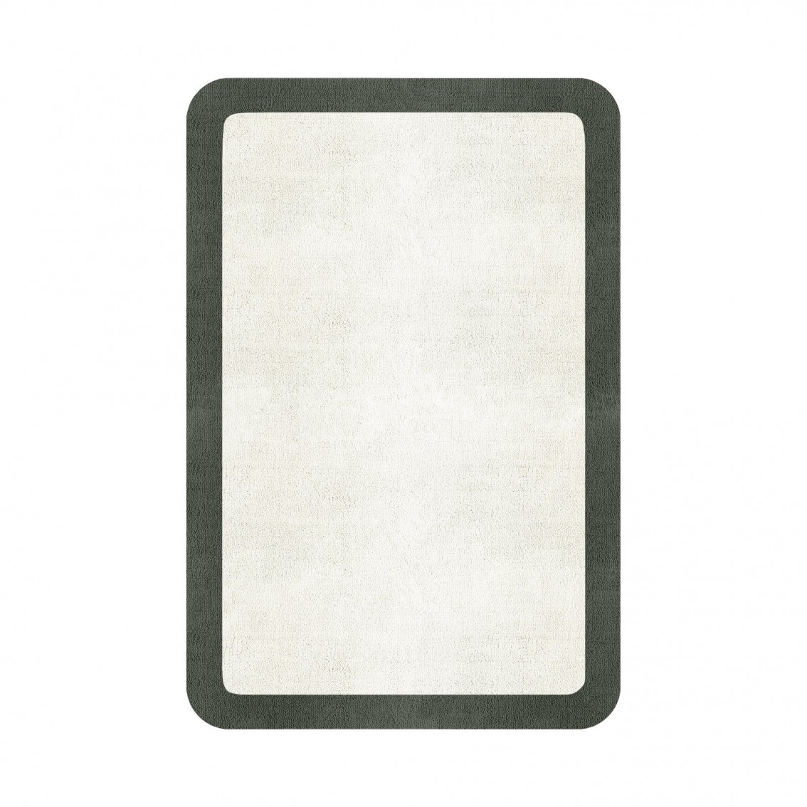 BORDER ATELIER SNOW ROUNDED EDGE AREA RUG BORDER ATELIER SNOW ROUNDED EDGE AREA RUG