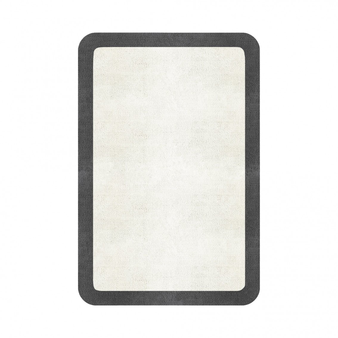 BORDER ATELIER SNOW ROUNDED EDGE AREA RUG BORDER ATELIER SNOW ROUNDED EDGE AREA RUG