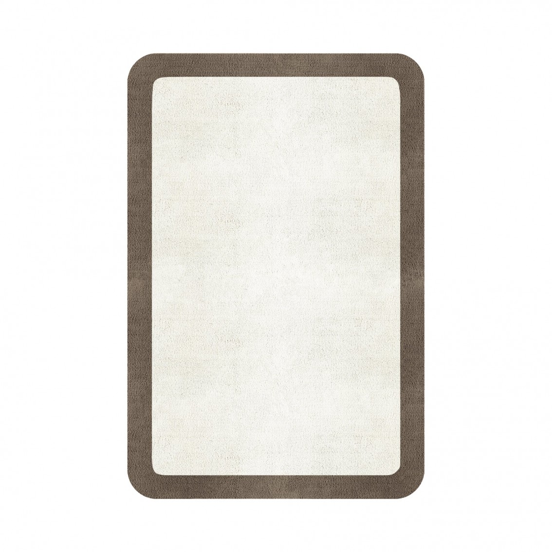 BORDER ATELIER SNOW ROUNDED EDGE AREA RUG BORDER ATELIER SNOW ROUNDED EDGE AREA RUG