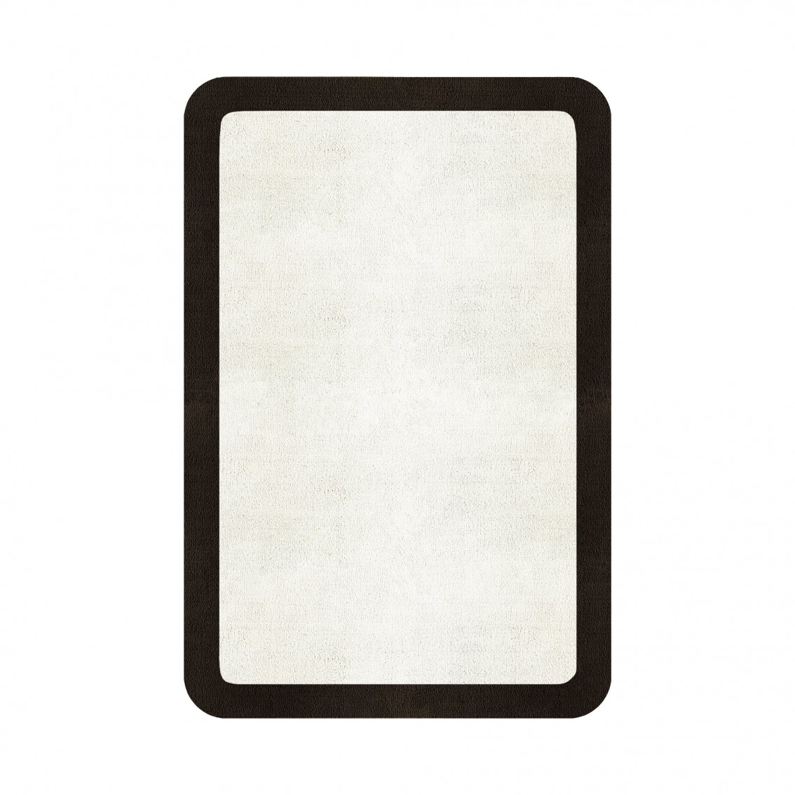 BORDER ATELIER SNOW ROUNDED EDGE AREA RUG BORDER ATELIER SNOW ROUNDED EDGE AREA RUG