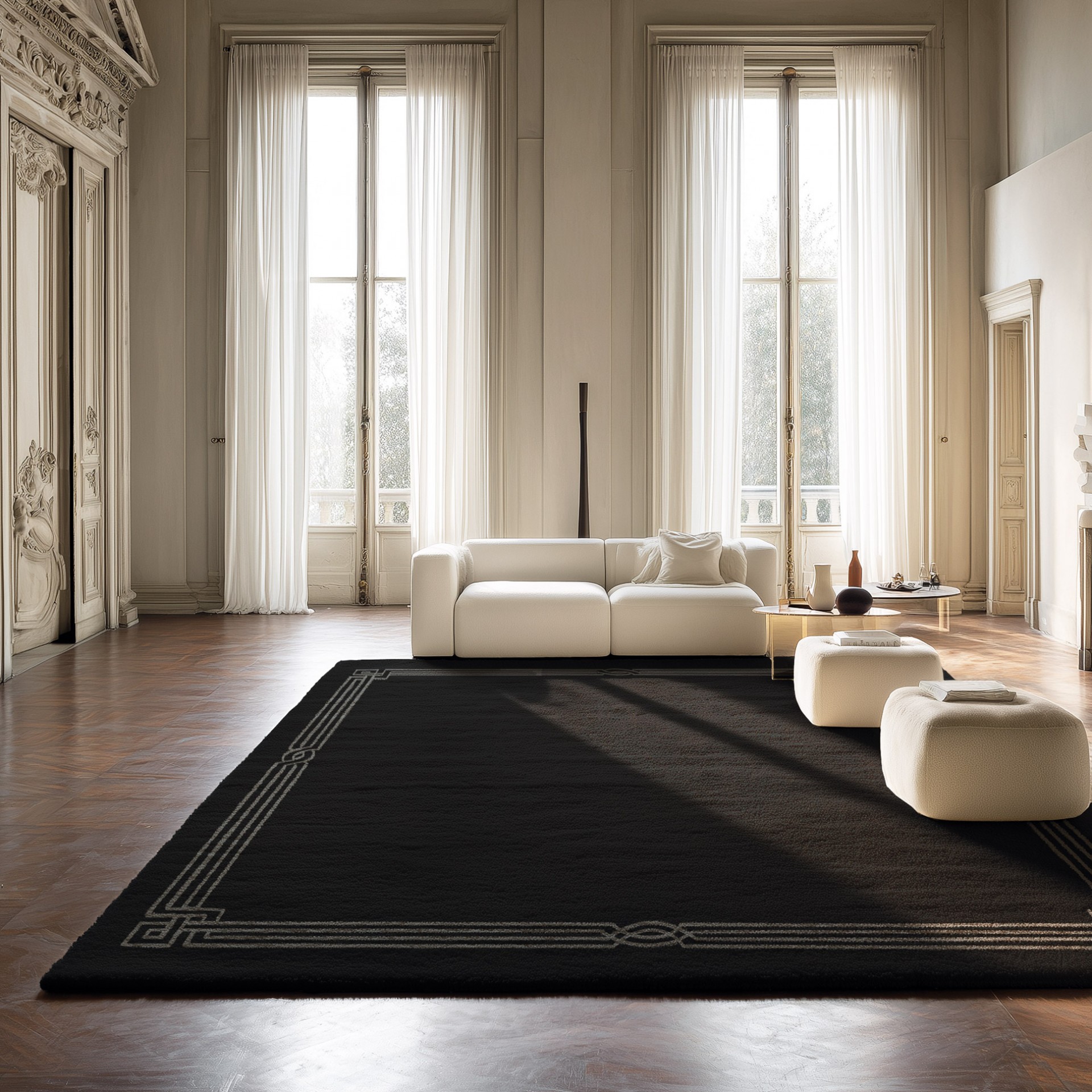 ELEGANCE BLACK AREA RUG