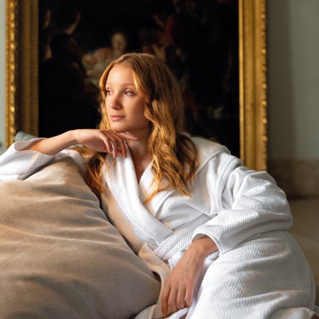 BEE WAFFLE BATH ROBE